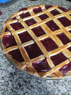 Una foto de Cherry pie, sin gluten