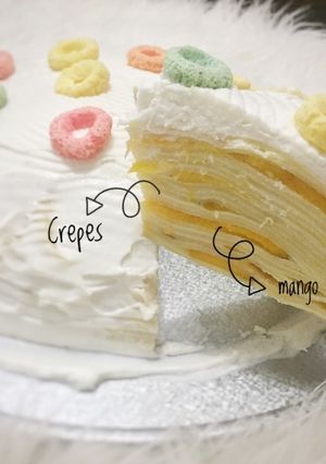 Foto resep Mille crepes mango slices