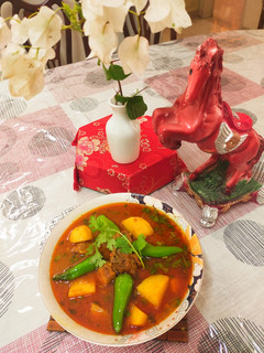 A picture of Authentic simple and easy Aloo gosht salan /mutton potato salan.