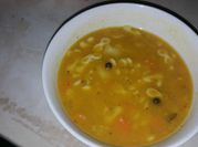Una foto de sopa de auyama o calabaza