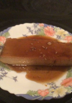 Una foto de Flan de café