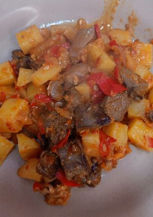 Foto resep Sambal Goreng Kentang Ati Rempela Sederhana
