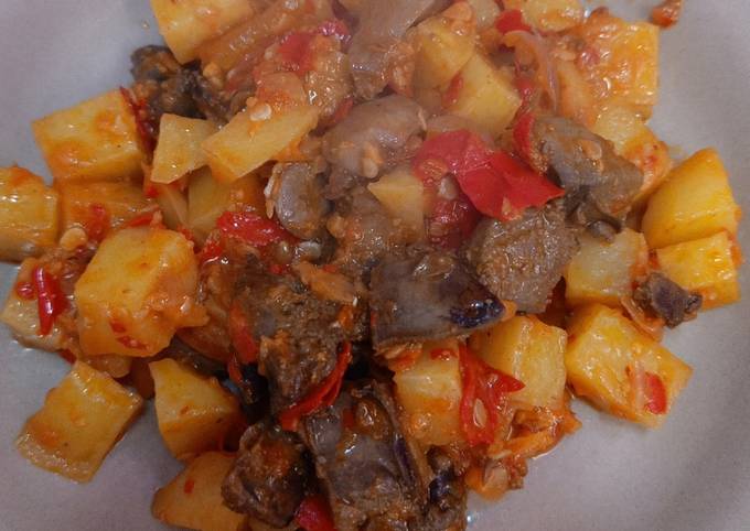 Resep Sambal Goreng Kentang Ati Rempela Sederhana, Enak Banget