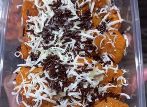 Foto resep Pisang goreng tepung panir topping coklat keju
