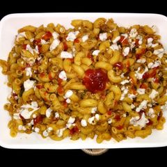 A picture of Qeema macaroni.