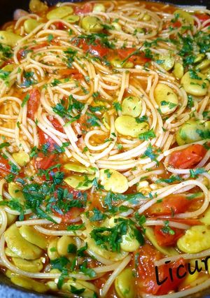 O poză a rețetei One pot pasta (paste cu bob în sos de roșii cherry cu anșoa).