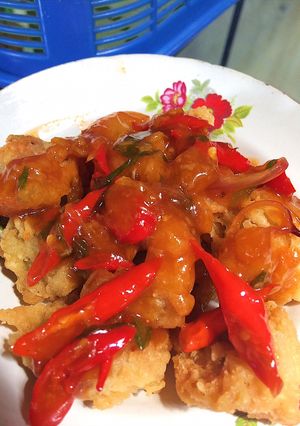 Foto resep Cumi goreng tepung asam manis
