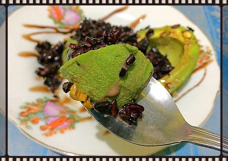 Mixed alpukat tape ketan pistachios with kental manis