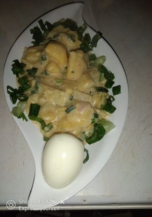 A picture of Creamy garlic potatoes#Abujamoms #Abjmums.