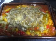 Una foto de pimiento morron horno