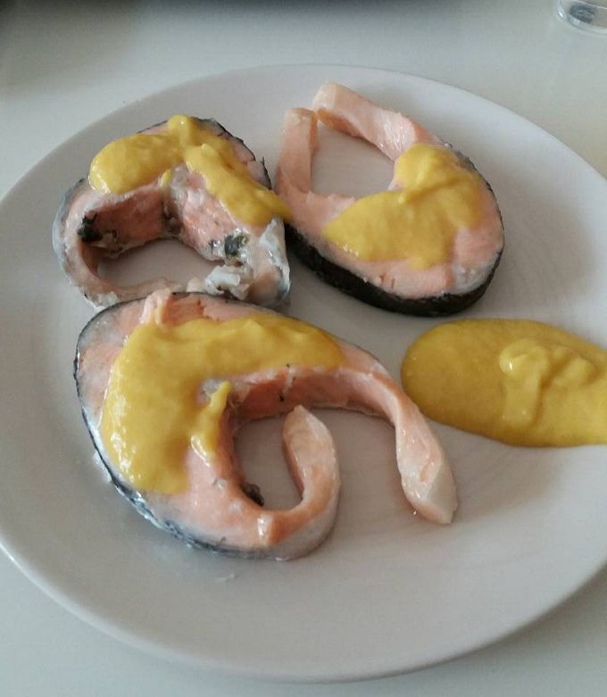 Foto principal de Salmón al vapor con salsa de mango