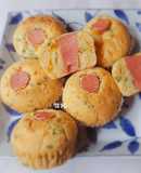 Muffins MẶN vị: phô mai-hành lá-xúc xích