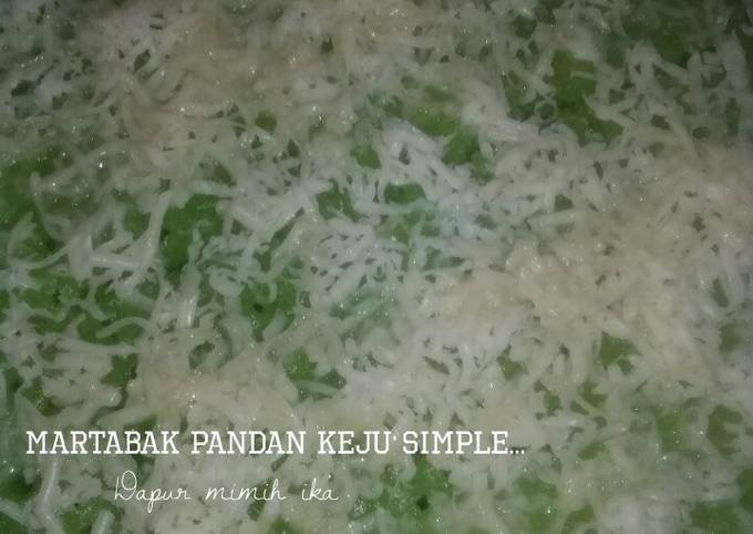 Cara Gampang Membuat Martabak manis pandan keju simple, Lezat Sekali