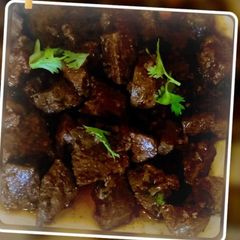 A picture of Tawa Kaleji /mutton liver.