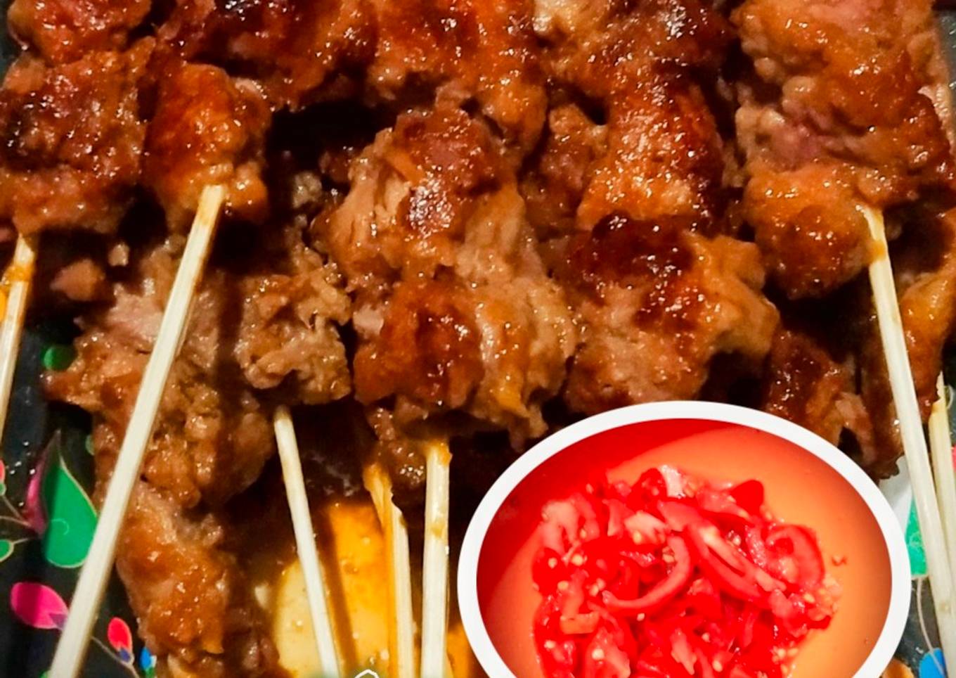 124. Sate Maranggi Daging Sapi (pake teflon)
