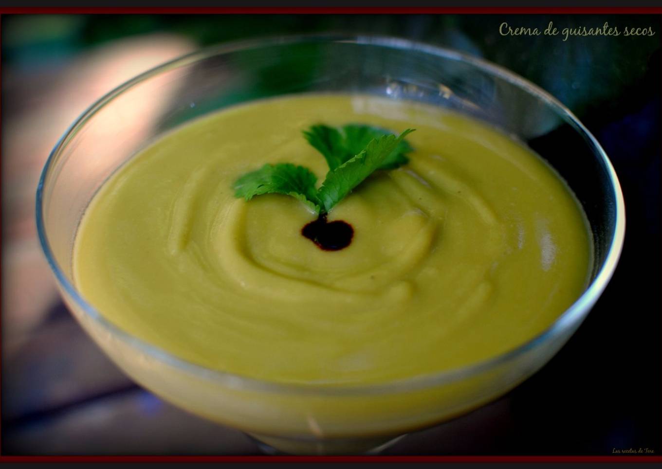 Crema de guisantes secos