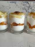 Vasitos de yogur, calabaza y manzana asada