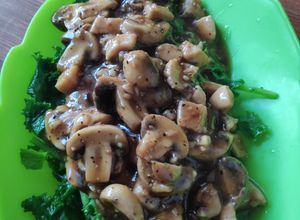 Foto resep Cah kale ayam jamur
