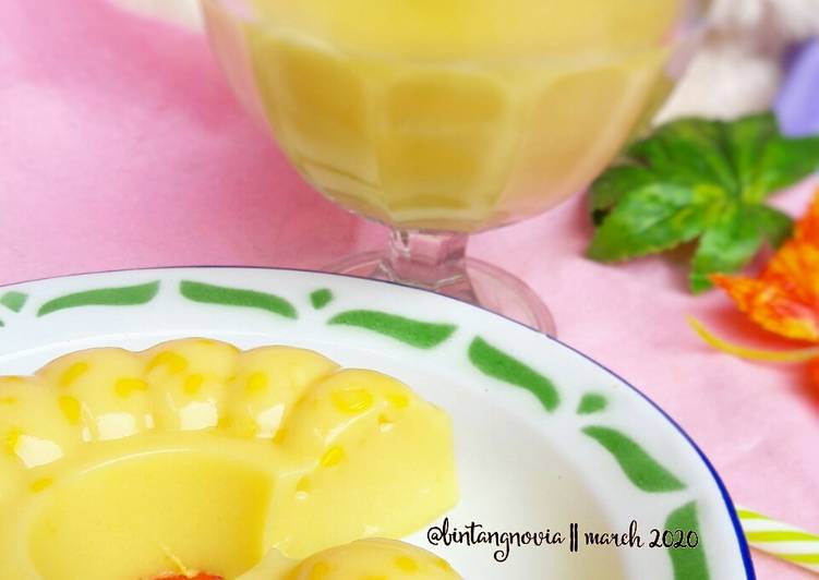 Resep Puding jagung enak lembut Anti Gagal