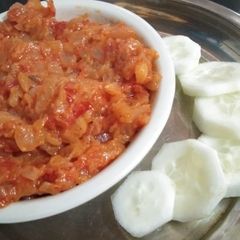 A picture of Brinjal bharta.