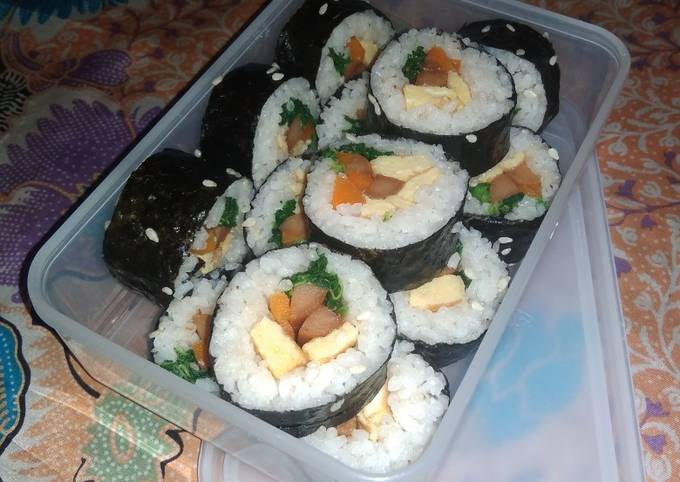 Resep Kimbap Sederhana Nasi Gulung Korea Oleh Il Ma Cookpad