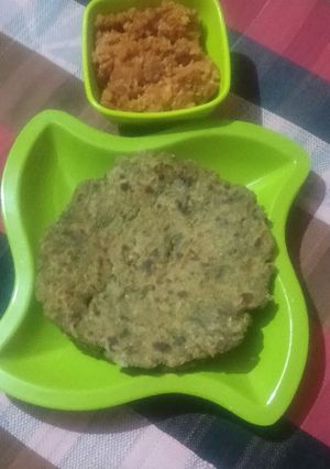बाजरे पालक का पराठा (Bajre palak ka paratha recipe in hindi) रेसिपी मुख्य फोटो