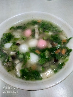 翡翠鹹湯圓 的食譜成品照片