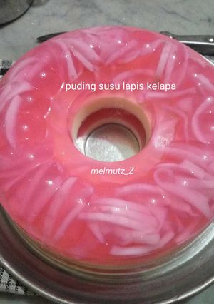 Foto resep 23. Puding Susu Lapis Kelapa