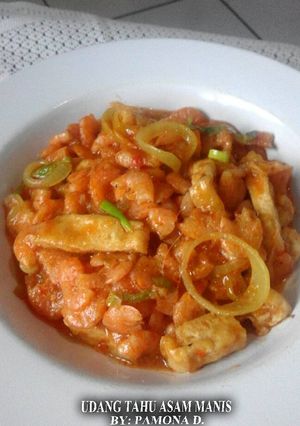 Foto resep Udang Tahu Asam Manis