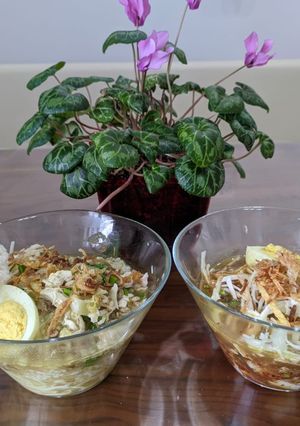 A picture of Indonesian Chicken Soup (Soto Ayam).