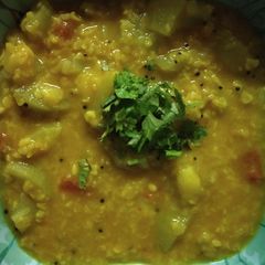 A picture of Moongdal  lauki ki sabji.