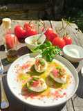 Caprese al pesto di basilico