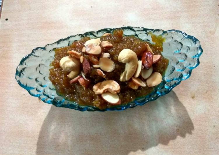 Step-by-Step Guide to Make Super Quick Homemade # Pumpkin halwa with jaggery