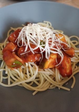 Zöldséges bolognai recept fotója