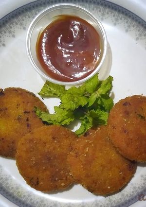 A picture of Aloo & poha cutlets.