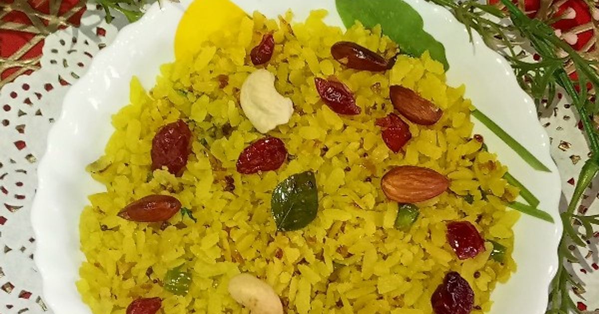 Mayur Kanda Rice Cranberry Kanda Poha / Flattened Rice Recipe by Rita Talukdar Adak ...