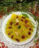 Cranberry Kanda Poha / Flattened Rice