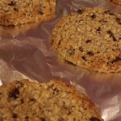 A picture of Tahini chocolate chip cookies.