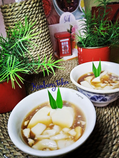 Foto resep Kembang Tahu saus jahe (puding susu kedelai)