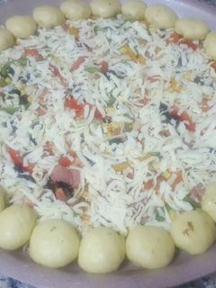 صورة لوصفة بيتزا بالخضار