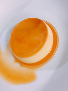 Hình của món Bánh Flan trứng mềm mịn.