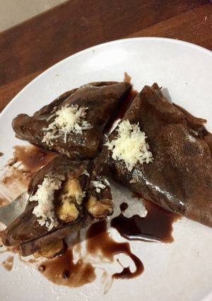 Foto resep Crepes Choco Banana and Cheese (Teflon)