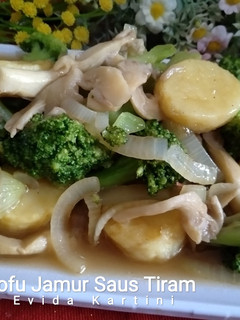 Foto resep Brokoli Tofu Jamur Saus Tiram
