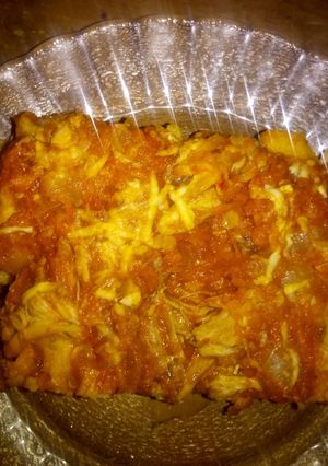 Una foto de Pastel de polenta y pollo