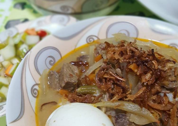 Cara mudah mengolah Lontong Sayur, Enak Banget