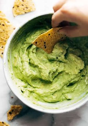 A picture of Avo chip dip.
