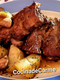 Una foto de Asado de cerdo con salsa de naranja y Pedro Ximénez