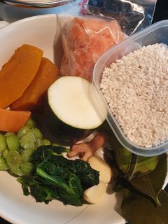 Foto resep MPASI 4* 6m+ Salmon+Zucchini+Kale. TINGGI OMEGA3 + ENAK