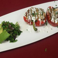 A picture of Southwest stuffed peppers.
