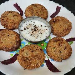A picture of Ratale chey cutlet (sweet potato tikki).
